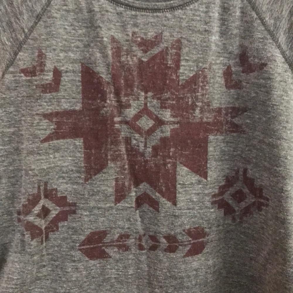 Tribal Crop Top with Shoulder Cut Outs